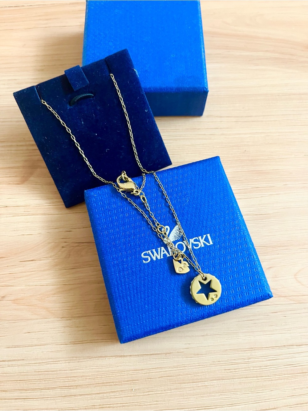 Swarovski Gold Star Cutout Pendant Necklace